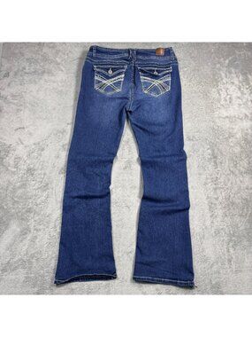 Y2K Grunge Wallflower Bootcut Jeans Womens 11 Mid Rise Denim Blue Preppy Stretch